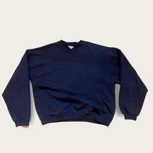 Jerzees Blue basic Crewneck Sweatshirt medium